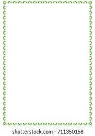 Green border frame vector vintage background