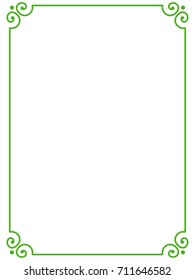 Green Border Frame Vector Vintage Background Stock Vector (Royalty Free ...