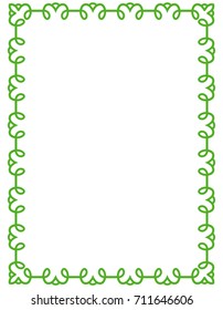 Green border frame vector vintage background