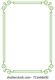 Green border frame vector vintage background