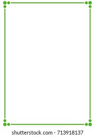 Green border frame vector vintage background