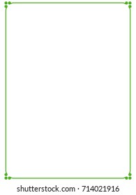 Green border frame vector vintage