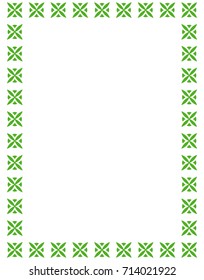 Green border frame vector vintage