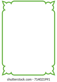Green border frame vector vintage