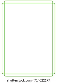Green border frame vector vintage