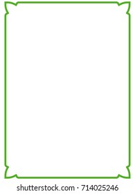 Green border frame vector vintage