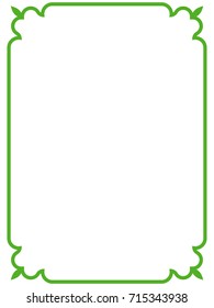 Green border frame vector vintage