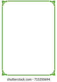 Green Border Frame Vector Vintage Stock Vector (Royalty Free) 715350694 ...