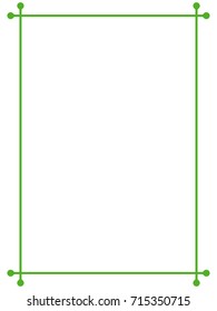 Green border frame vector vintage
