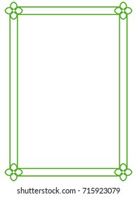Green border frame vector vintage