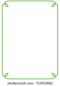 Green border frame vector vintage