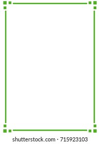 Green Border Frame Vector Vintage Stock Vector (Royalty Free) 715923103 ...