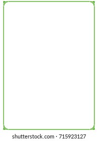 Green border frame vector vintage