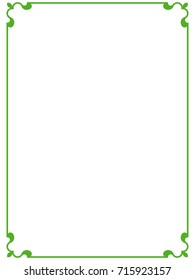 Green border frame vector vintage