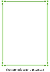 Green border frame vector vintage