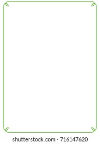 Green border frame vector vintage