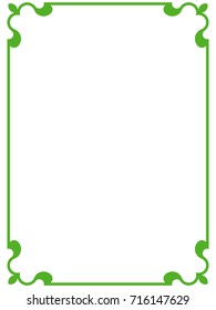 Green border frame vector vintage