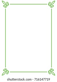 Green border frame vector vintage