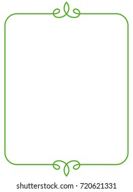 Green border frame vector vintage