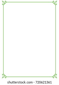 Green border frame vector vintage