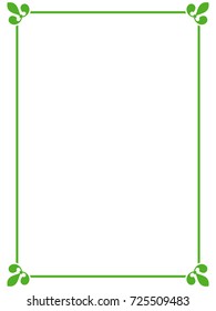 Green border frame vector vintage