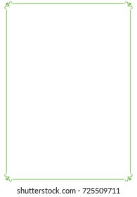 Green border frame vector vintage
