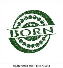 Green Born rubber stamp