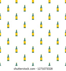 Green bottle of beer pattern seamless vector repeat for any web design