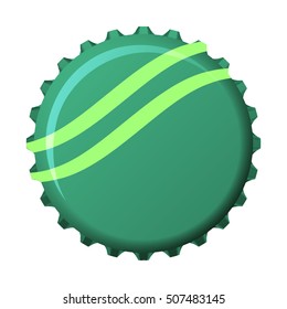 Green bottle cap vector illustration