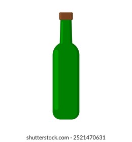 green bottle. drink bottle. vector illustration