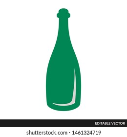 GREEN BOTTLE ICON VECTOR CLIP ART SIMPLE DESIGN