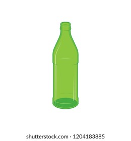 green bottle on white background