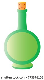 green bottle in vector isolated
