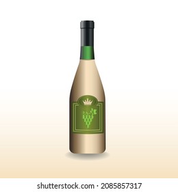 green bottle of white wine