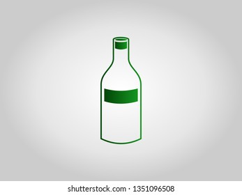 a green bottle for wine