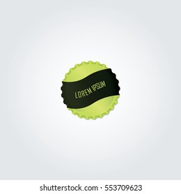 Green bottlecap vector design