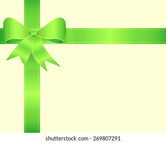 Green bow illustration