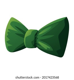 green bow tie accessory isolated icon