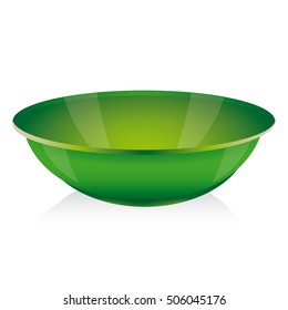 Green bowl vector