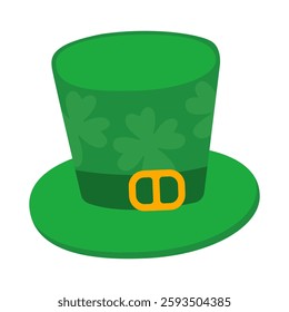 Green bowler hat. St. Patrick's Day. Vector illustration.