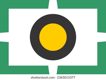 green box with black and yellow circle