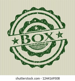 Green Box distress rubber seal with grunge texture