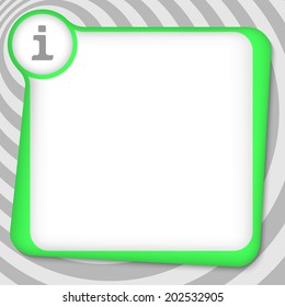 green box for entering text with info symbol