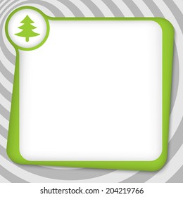 green box for entering text with tree symbol