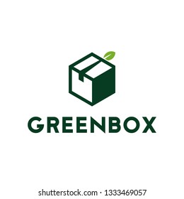 Green box logo template