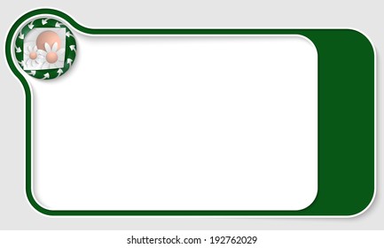 green  box for text with arrows and flowers
