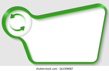 Green box for your text and arrows