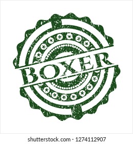 Green Boxer with rubber seal texture