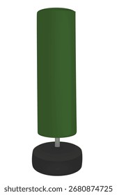 Green boxing bag. vector illustration	