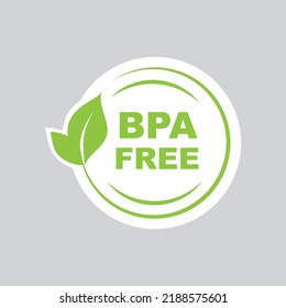 Green Bpa Free Logo.  No Bisphenol A 100% - Vector.